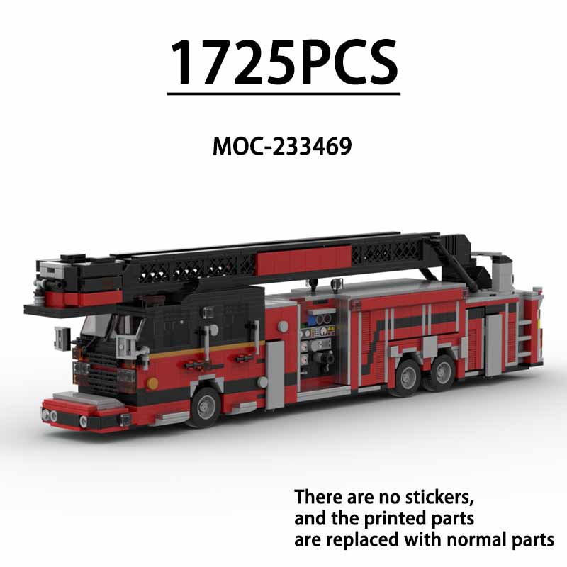 Fire Escape Ladder - MOC-233469 รถบรรทุกพ่นดับเพลิงแบบมีบันไดสูง 100 ฟุต รถบรรทุกพ่นดับเพลิงสำหรับงานหนัก 1725