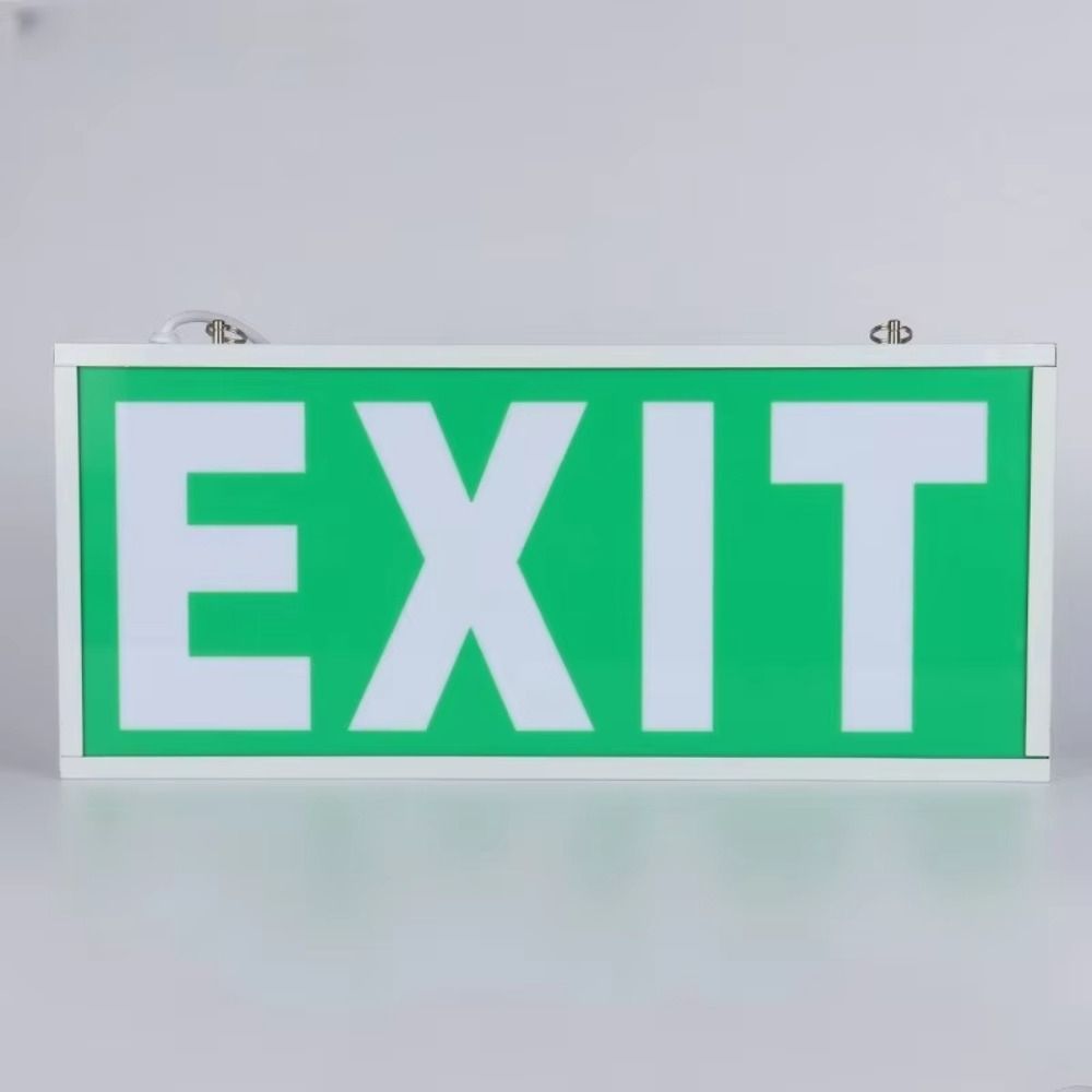 Emergency Exit Sign - ไฟฉุกเฉิน LED สำหรับเชิงพาณิชย์ 110-240V ป้ายทางออก ป้ายเตือนภัย