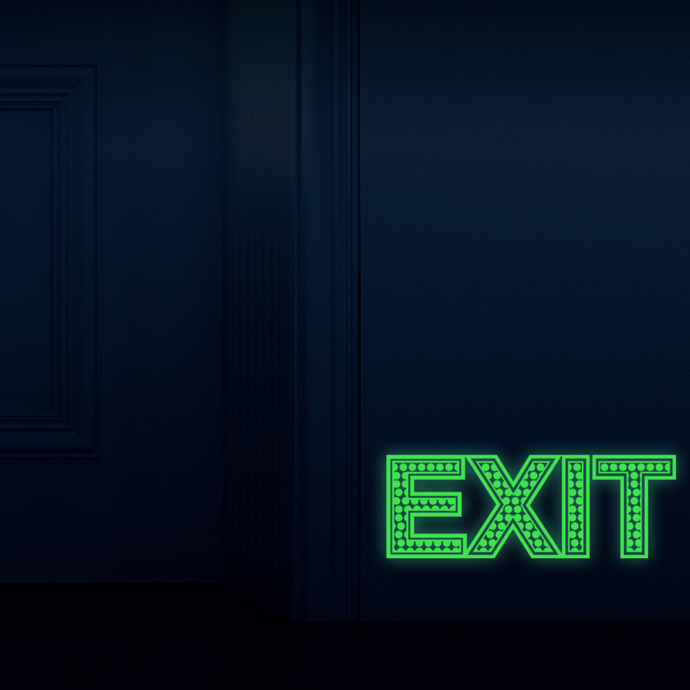 สติกเกอร์เรืองแสงกลางคืน 3 ชิ้ - Emergency Exit Sign บทวิจารณ์และราคา