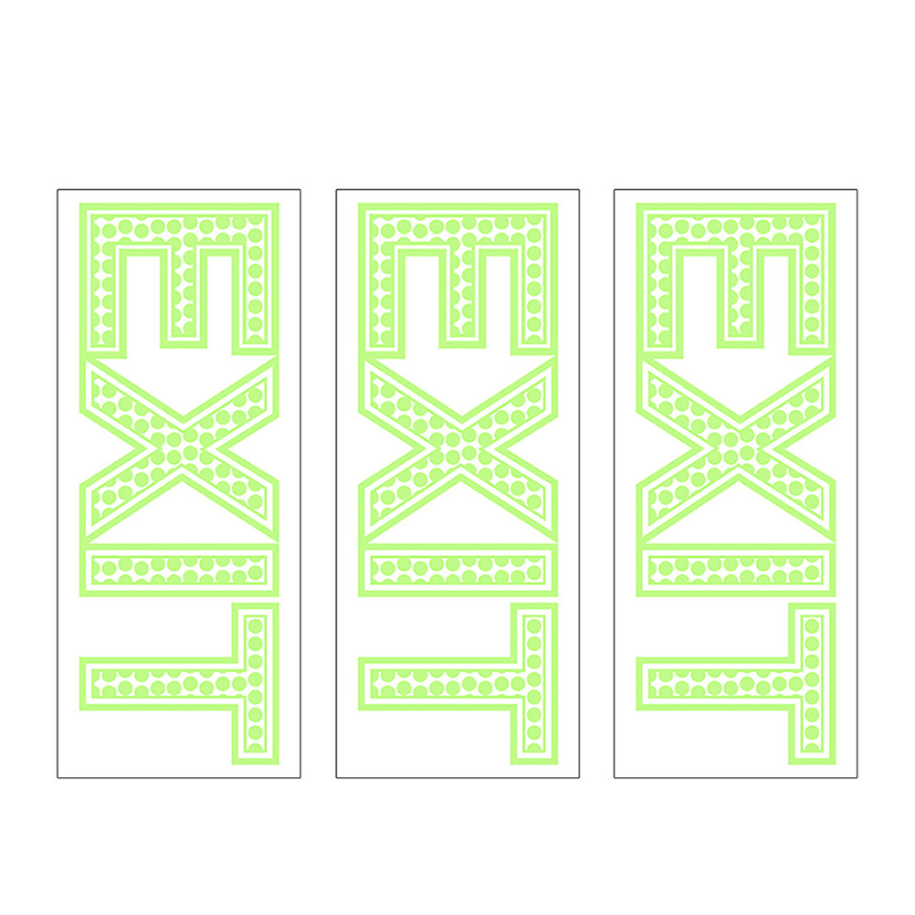 สติกเกอร์เรืองแสงกลางคืน 3 ชิ้ - Emergency Exit Sign บทวิจารณ์และราคา