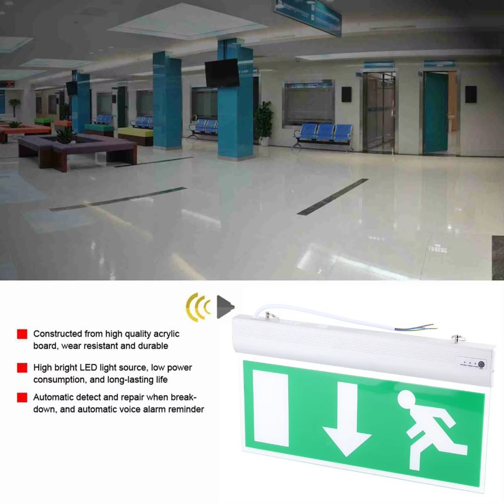ไฟฉุกเฉิน LED เชิงพาณิชย์ หลอด - Emergency Exit Sign บทวิจารณ์และราคา