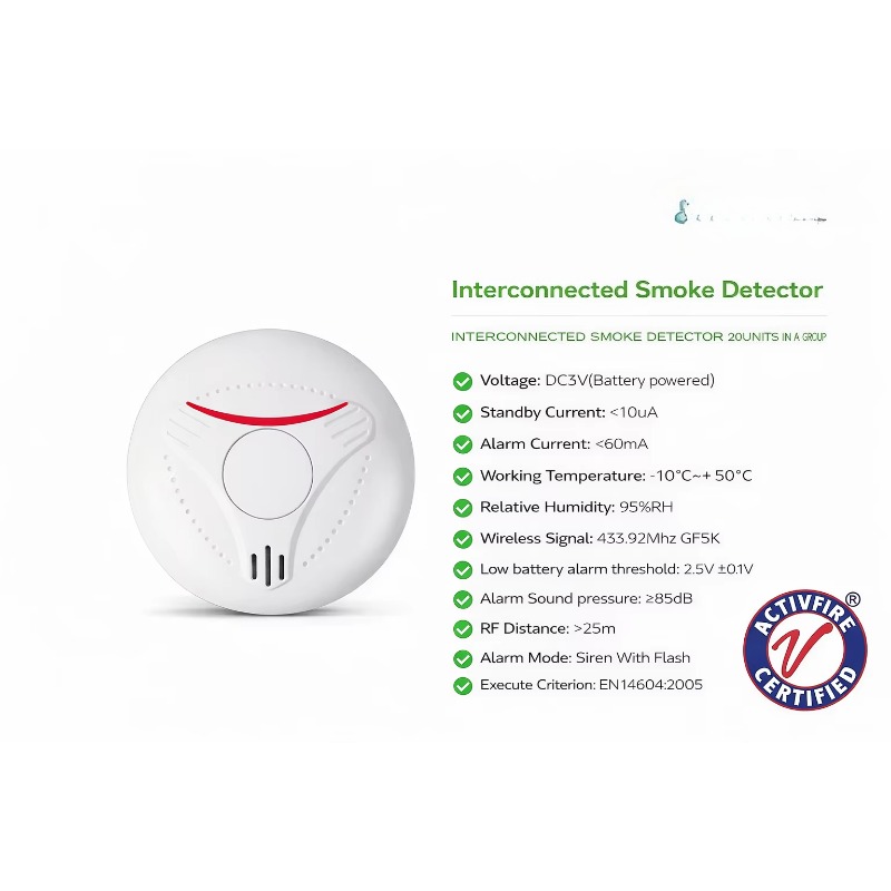 เครื่องตรวจจับควันแบบไร้สาย Ac - Smoke Detector Interconnected บทวิจารณ์และราคา